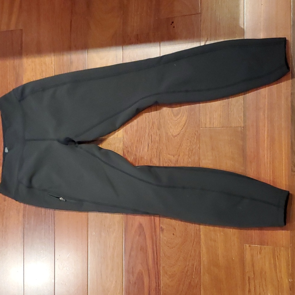 Sherpa fleece tights with zippered pocket